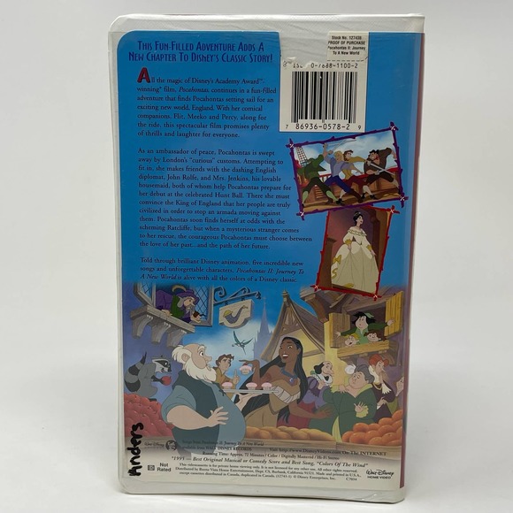 Walt Disney VHS Lot Pocahontas and Pocahontas II Journey to a New World - Picture 10 of 13